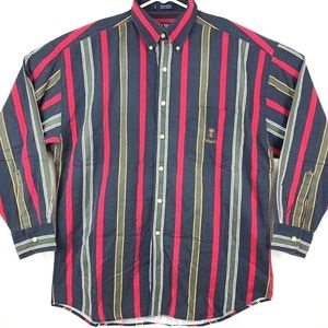Vintage Chaps Ralph Lauren Crest Striped Shirt